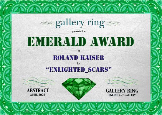 EMERALD AWARD for Roland Kaiser @ show "ABSTRACT" - April 2026", Gallery Ring, USA, April 2026